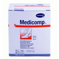 Хартман Medicomp стерилни компреси 4 дипли
